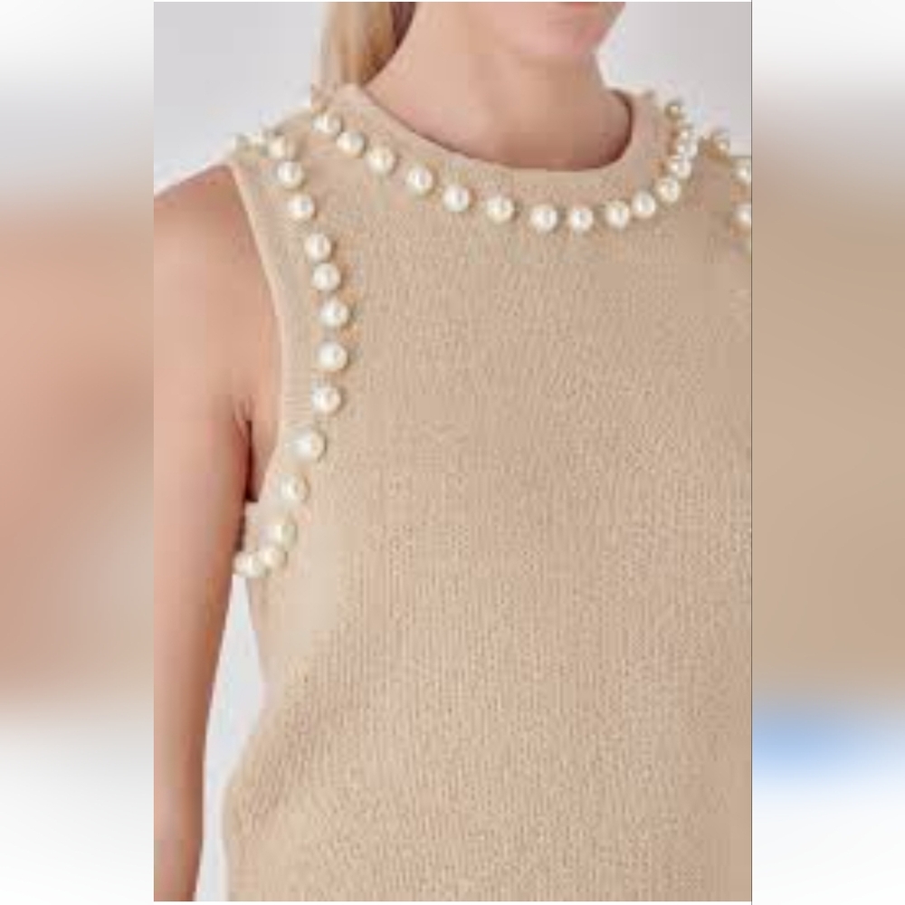 endless rose pearl knit tank sz med